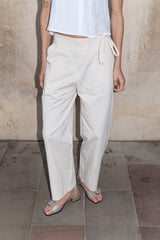 Flag Tie Pant - Off White