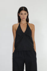 Linen Ease Trouser - Black