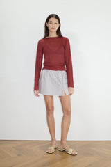 Ruffle Mini Skirt - Seas Stripe