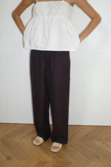 Drawcord Pure Wool Pant - Licorice