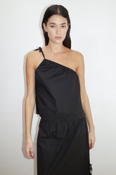 Ruched Strap Top - Black