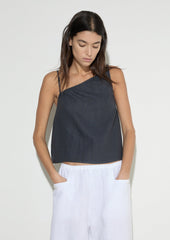 Asymmetric Tie Top - Ink