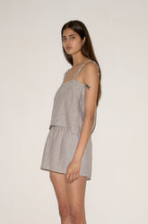 Button Linen Set - Haze Blue