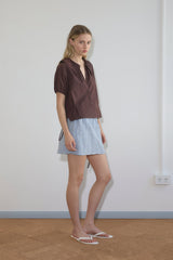 Double Collar Shirt - Umber
