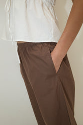 Ease Trouser - Carob Check