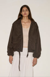 Press Stud Jacket - Dark Chocolate