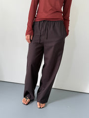 Drawcord Pure Wool Pant - Licorice