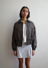 Shirring Skirt - Mineral Stripe