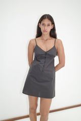 Seam Front Dress - Black Stripe