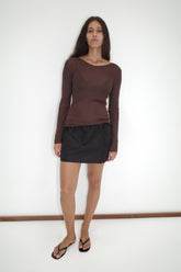 Knitted Top - Dark Brown
