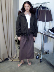 Button Skirt - Chocolate