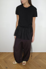 Drawcord Pure Wool Pant - Licorice