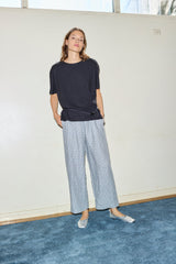 linen ease trouser - field check
