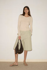 Long Lounger - Pistachio Stripe