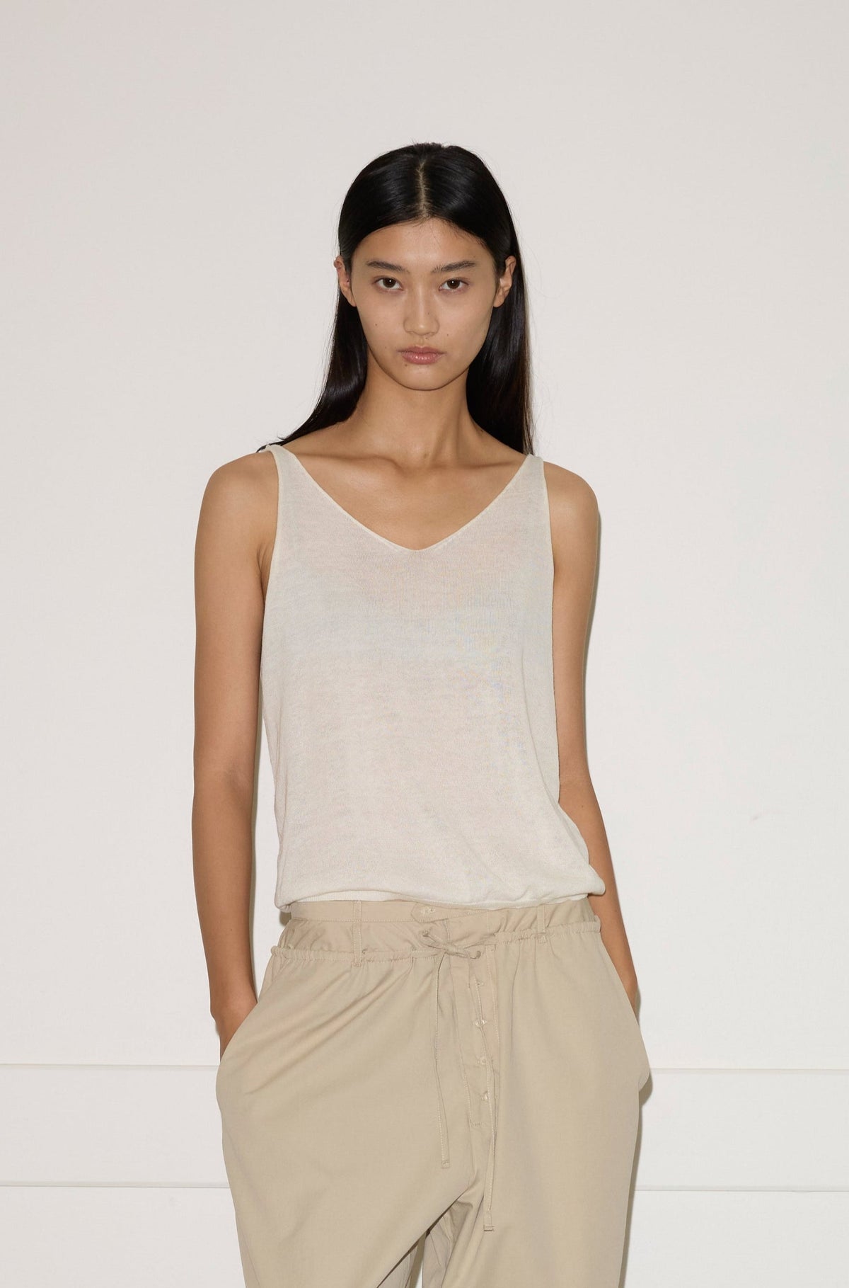 Rolled Knit Top - Off White
