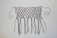 Macrame Belt  - Burgundy