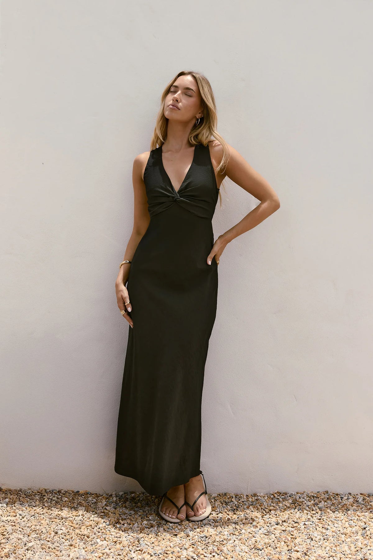 Dancing Till Dark Maxi Dress Black