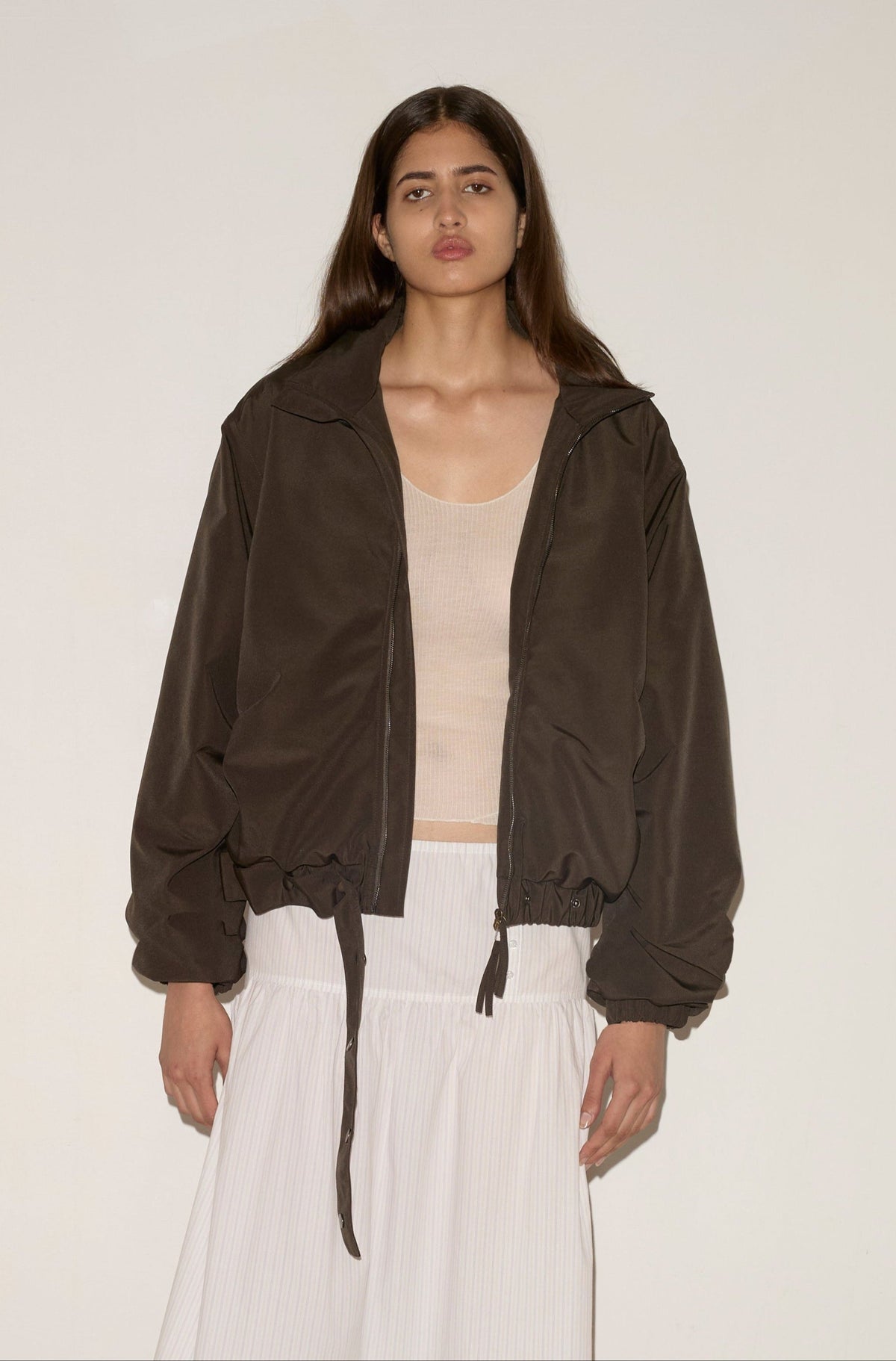 Press Stud Jacket - Dark Chocolate